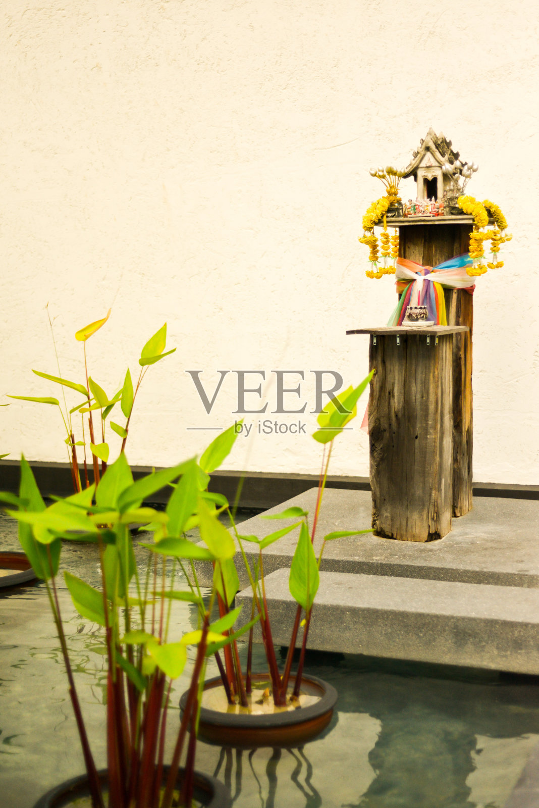 泰国酒屋和水花园，泰国照片摄影图片