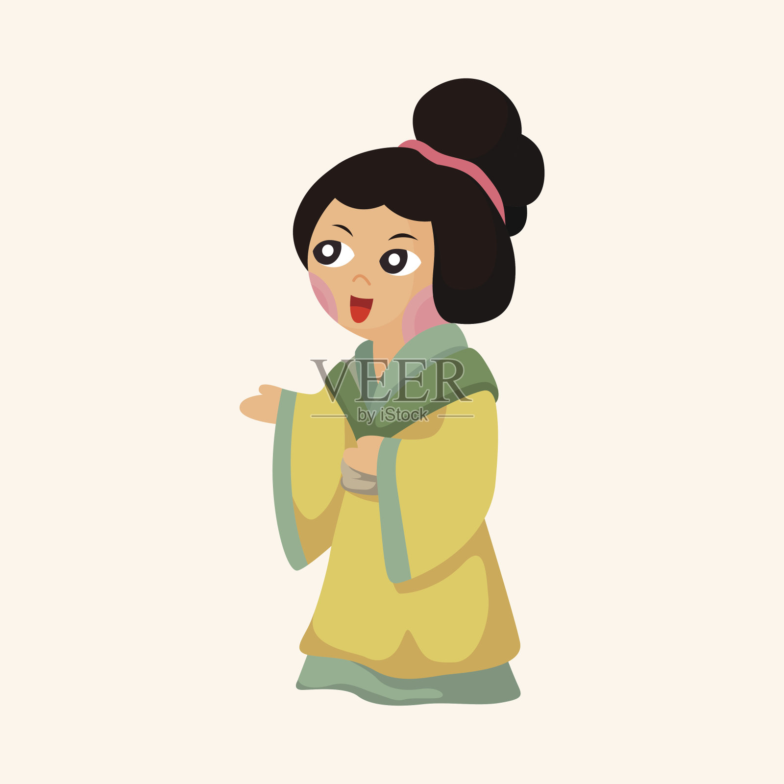 中国人主题元素插画图片素材