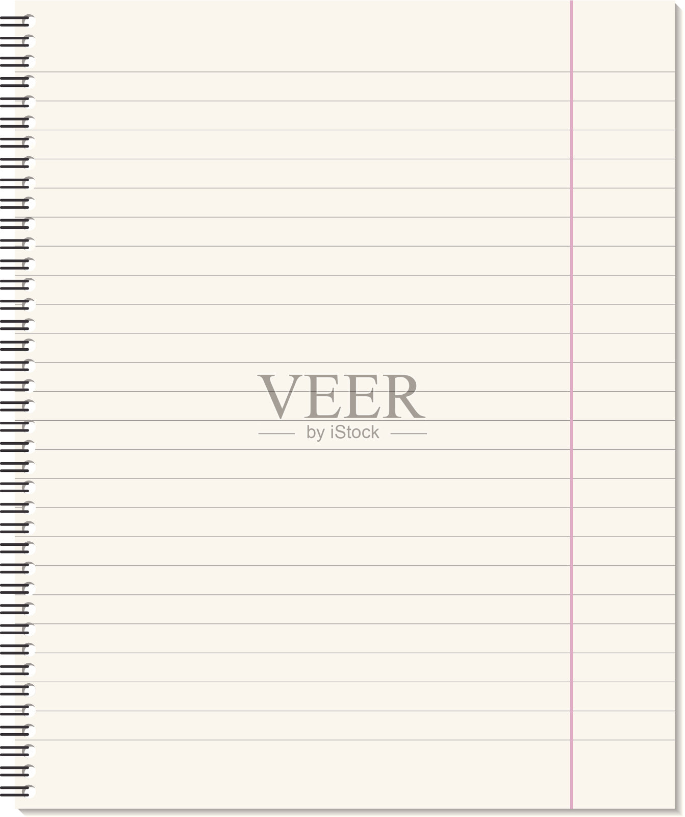 用来记笔记的普通横线笔记本页插画图片素材