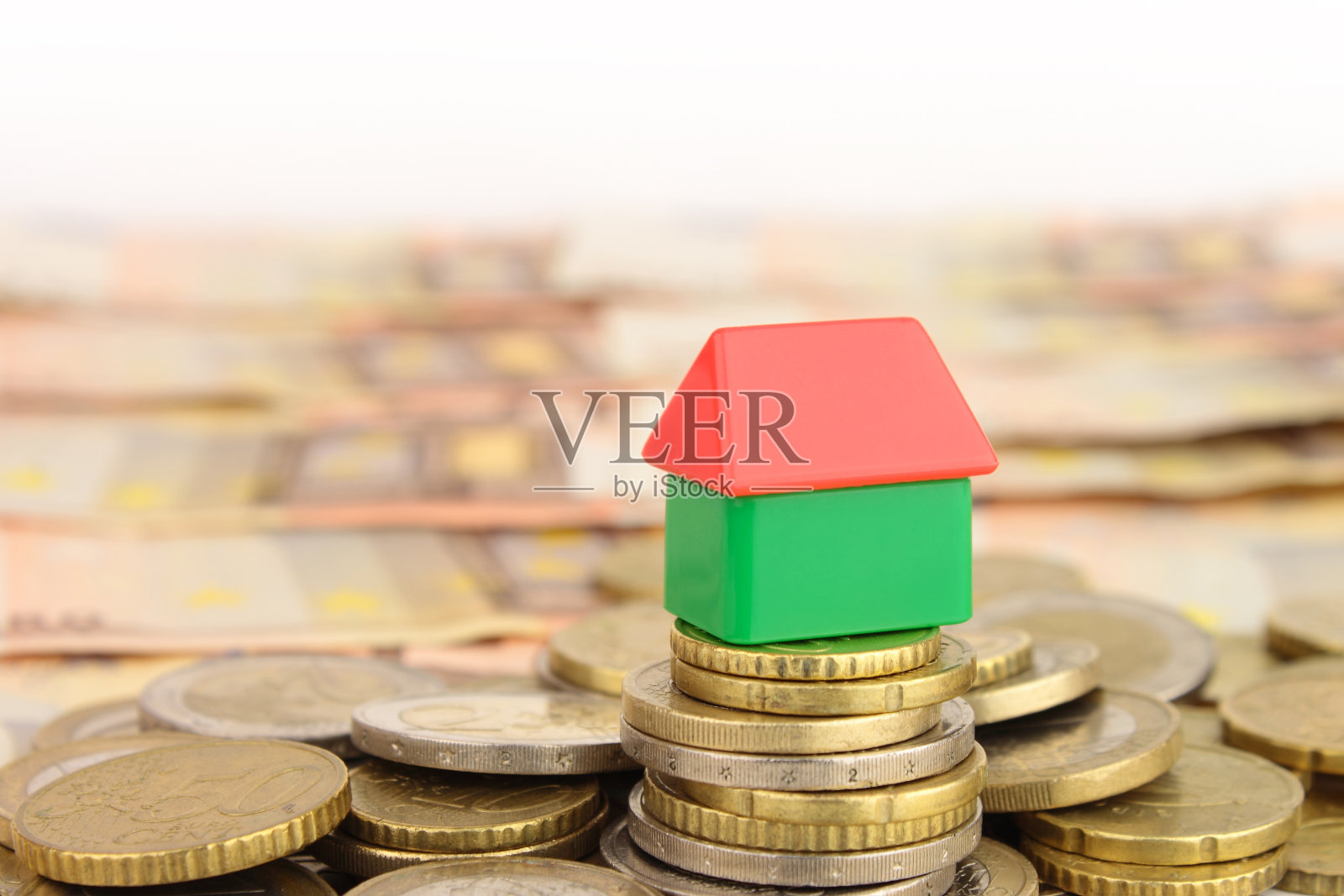 房子的硬币照片摄影图片