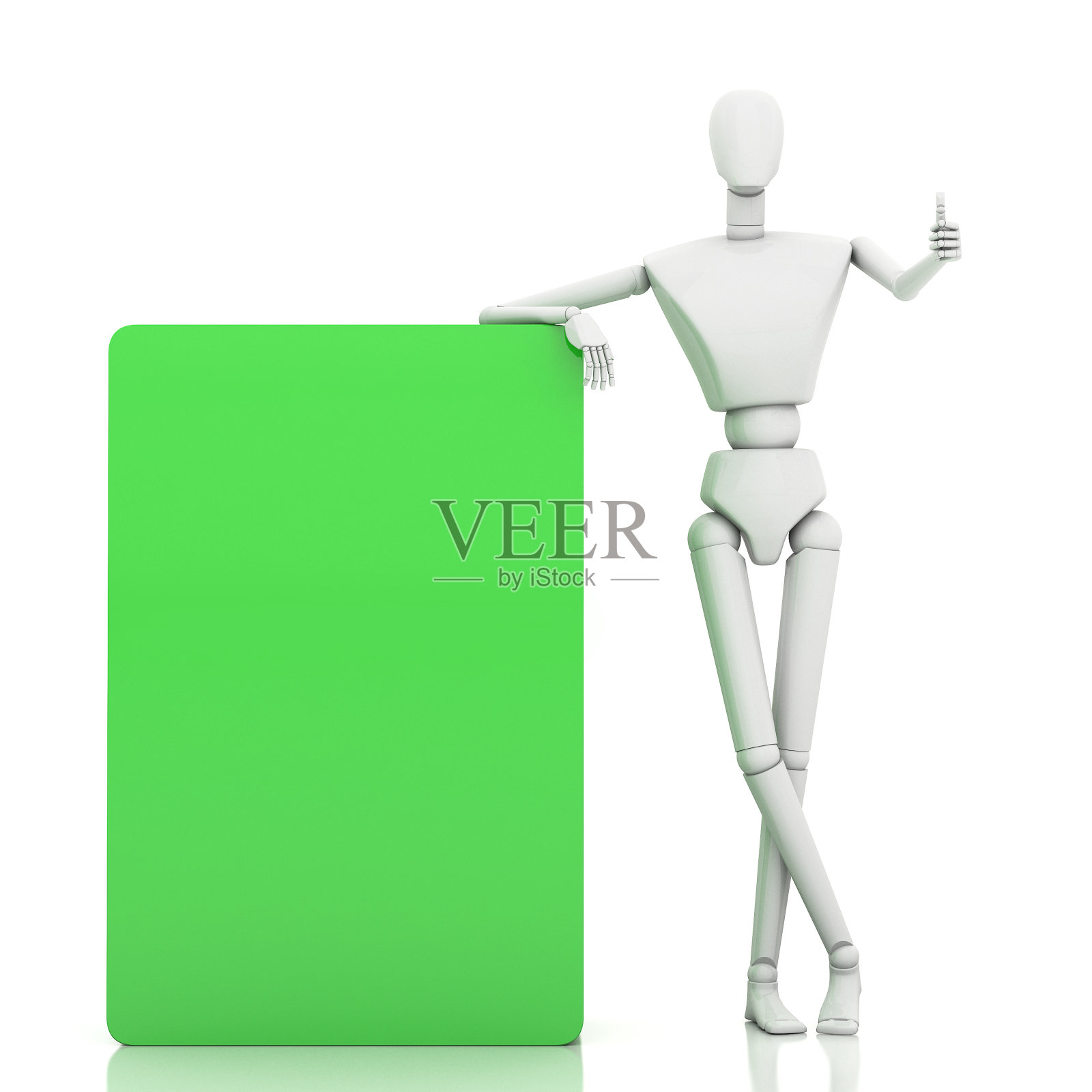 3d男人靠在东西上，竖起大拇指照片摄影图片