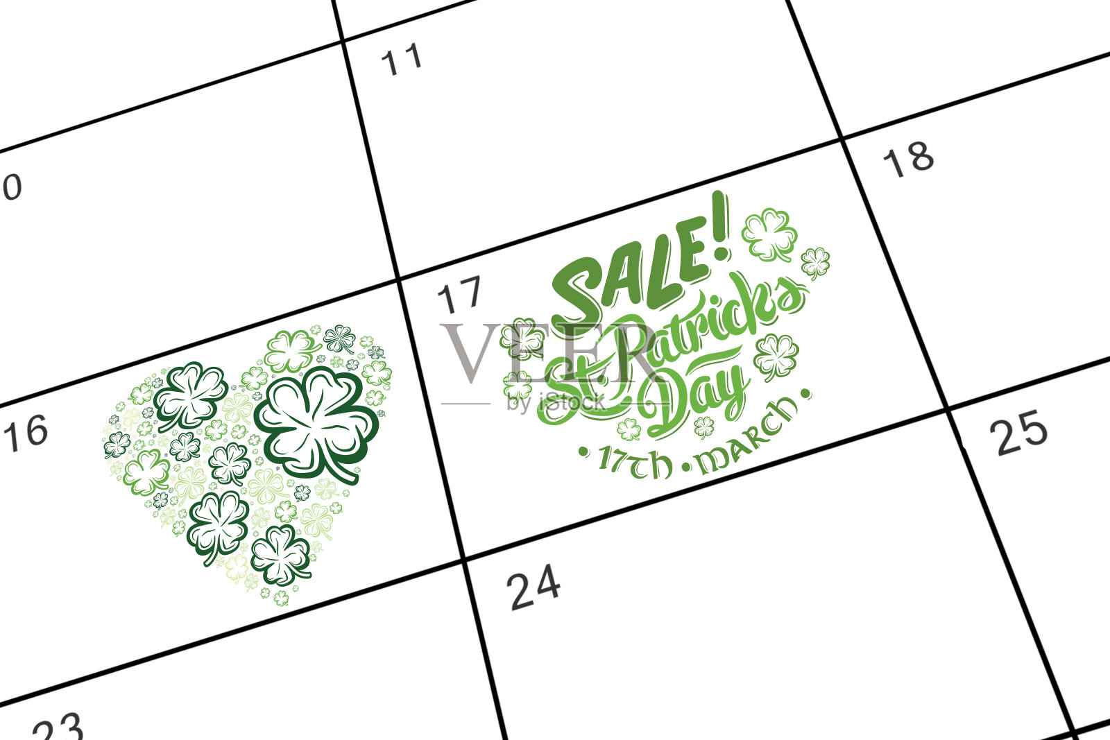 合成图像的圣帕特里克日销售广告照片摄影图片