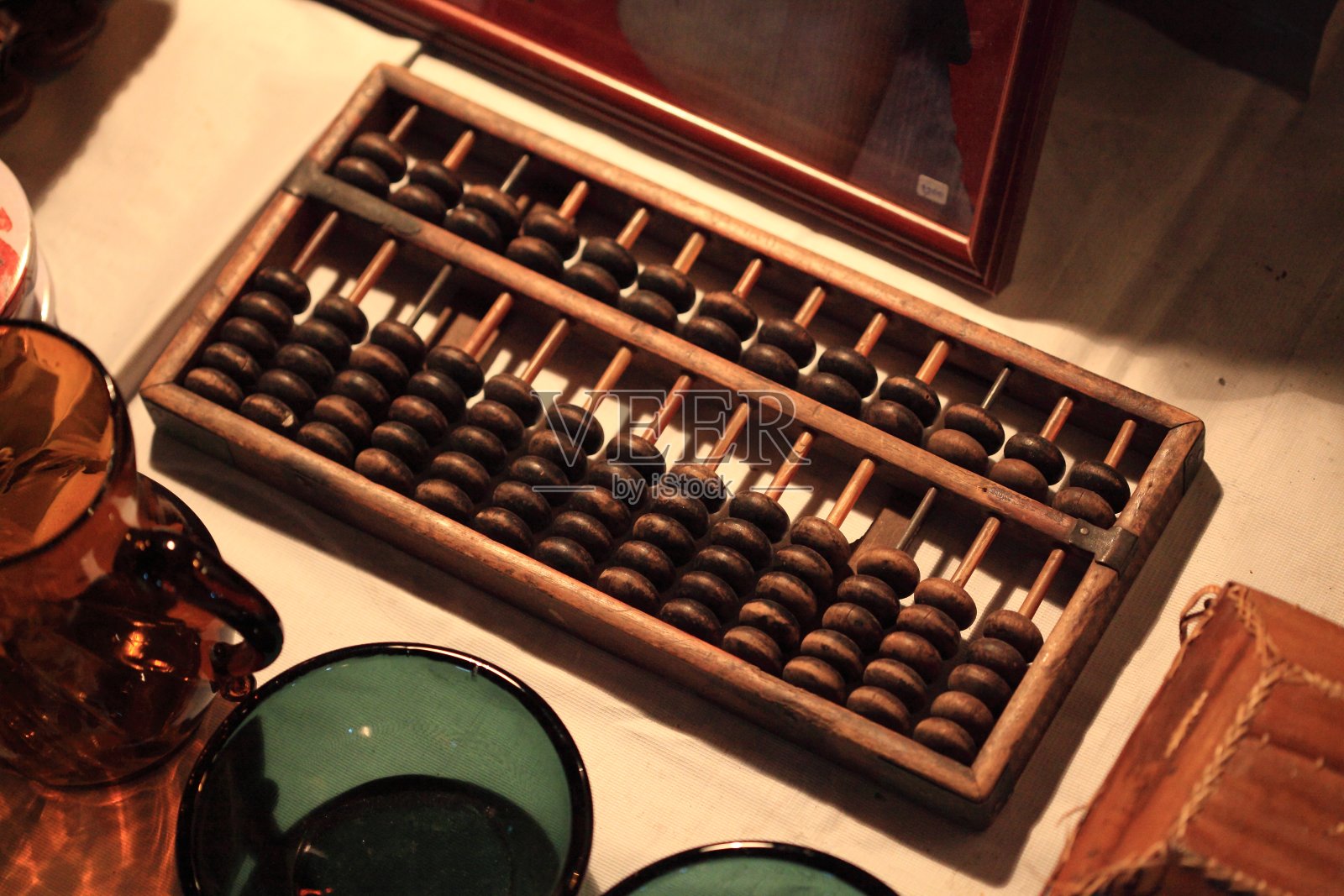 木制的算盘照片摄影图片