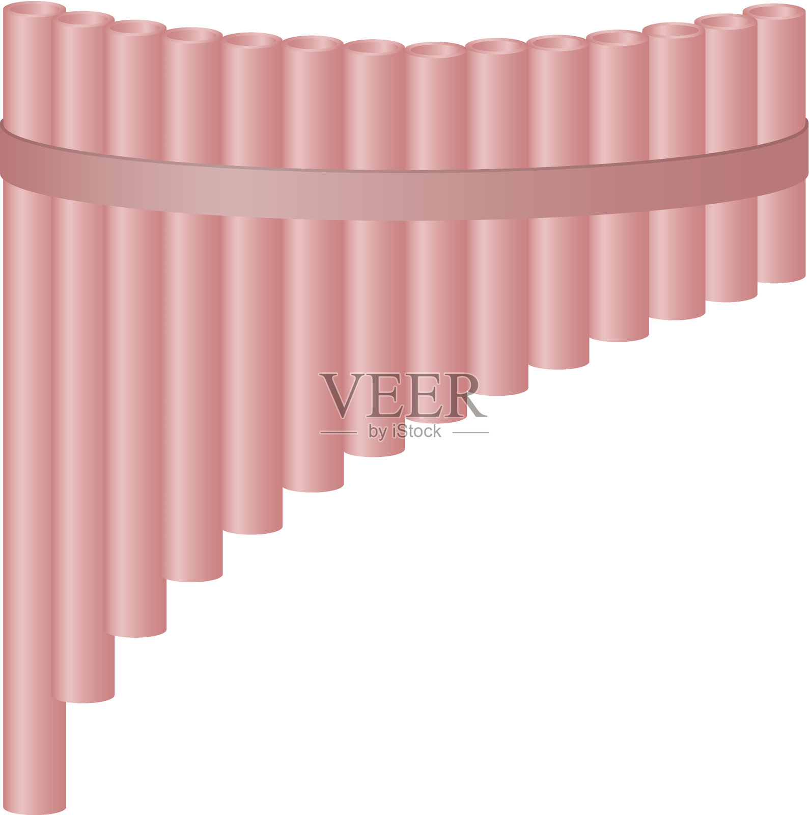 排萧插画图片素材