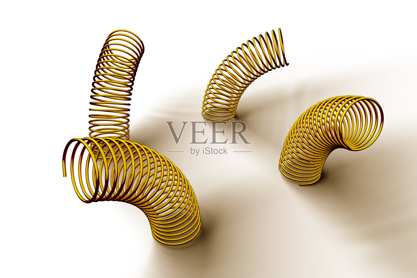 一堆金属弹簧和线圈照片摄影图片