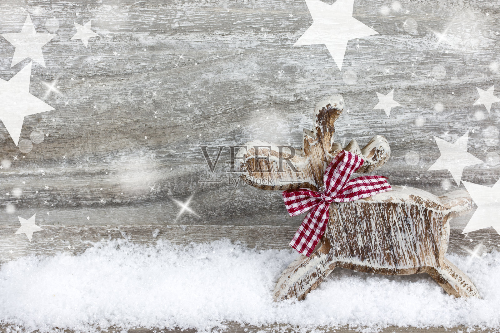 圣诞装饰用驯鹿照片摄影图片