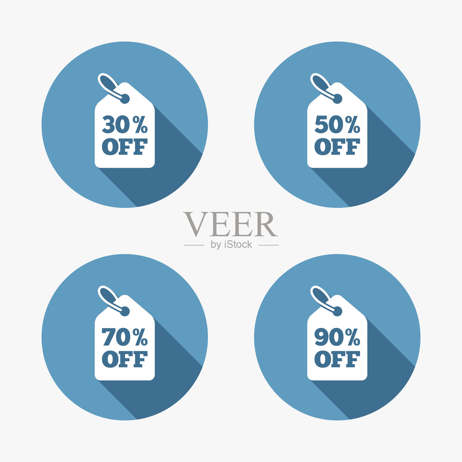 销售价格标签图标。折扣的符号设计元素图片