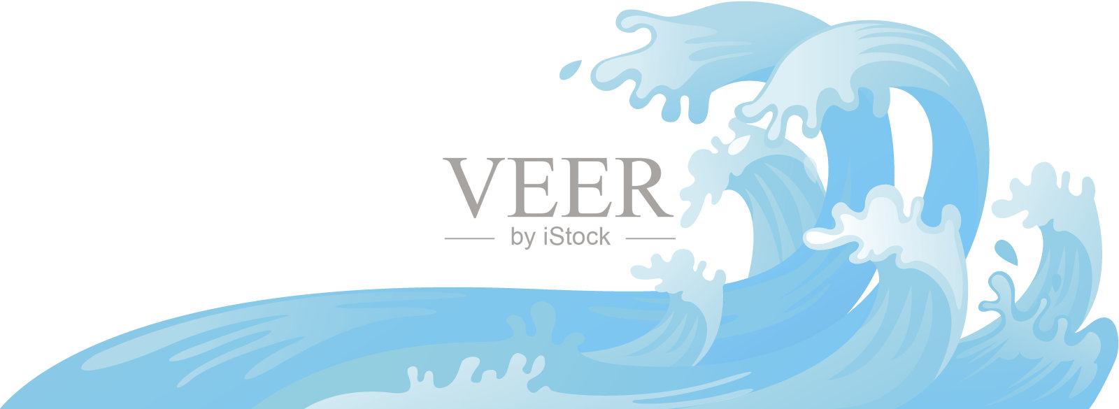 水的波矢插画图片素材