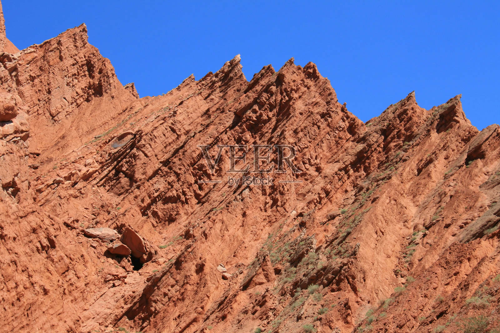 中国新疆库车天山神秘峡谷照片摄影图片