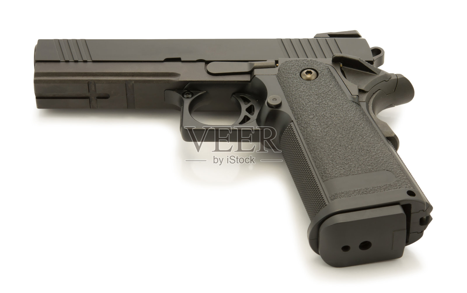 武器系列。高容量政府模型4.3特写。照片摄影图片