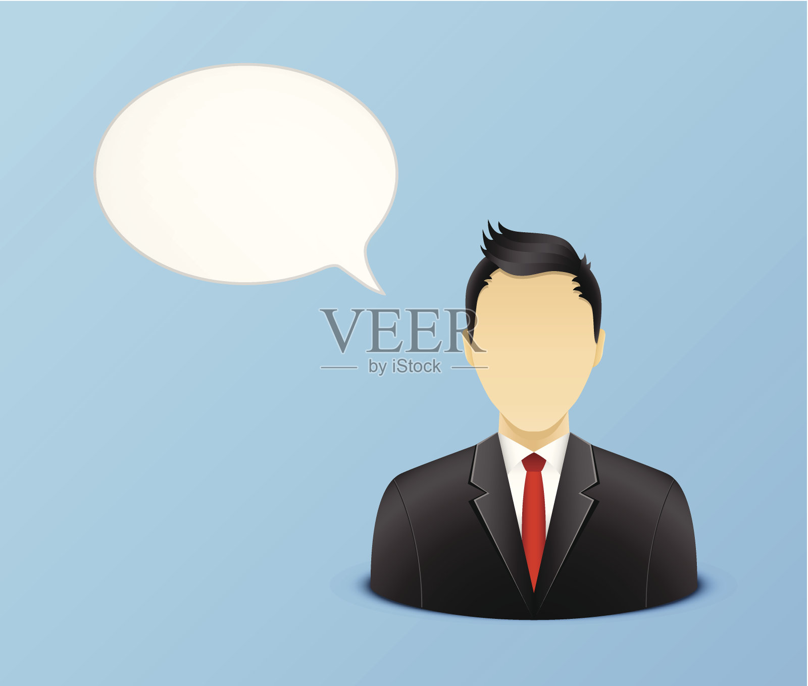 办公室人的化身与语音泡泡设计元素图片