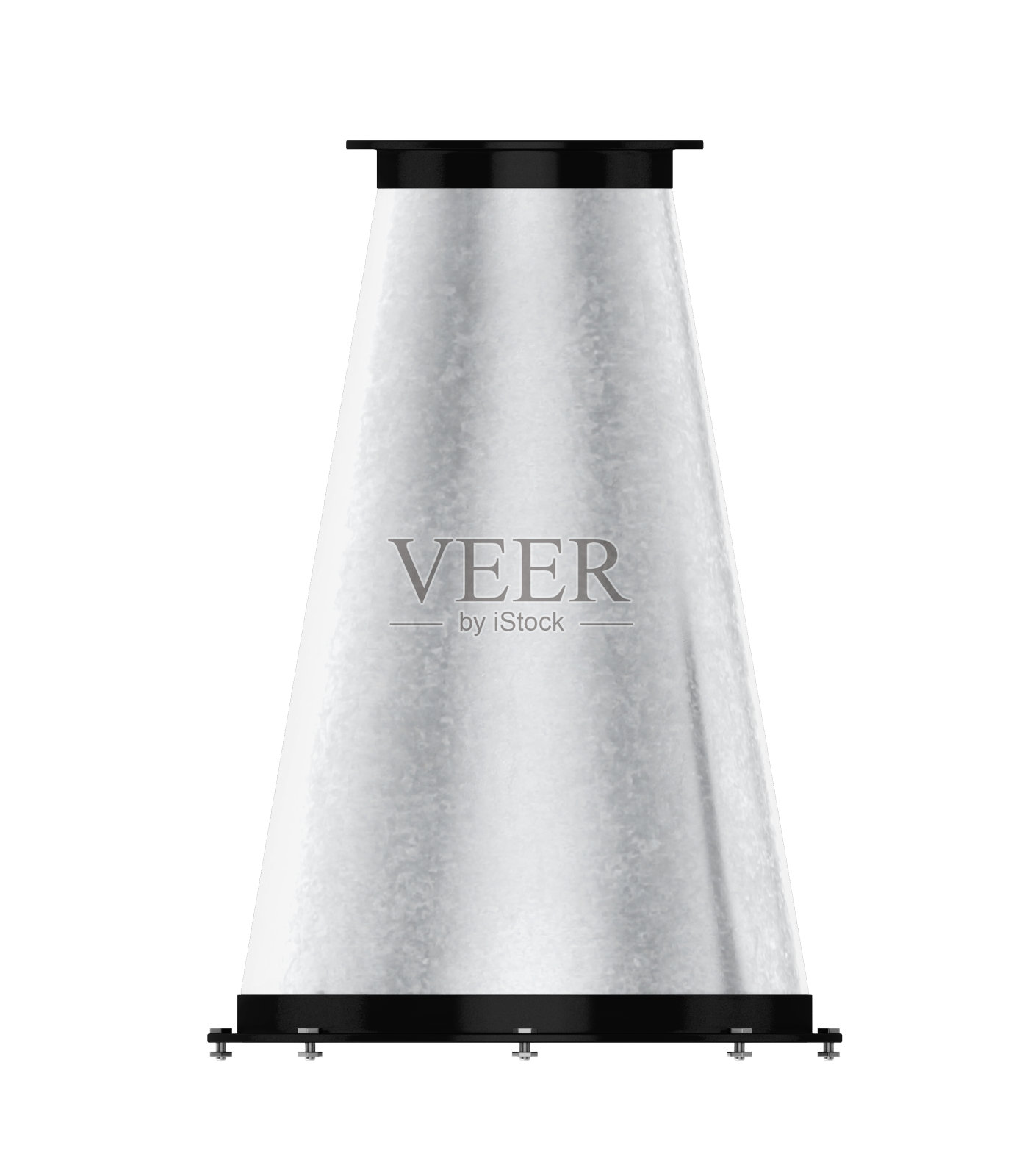 过渡管道隔离在白色背景上。三维渲染设计元素图片