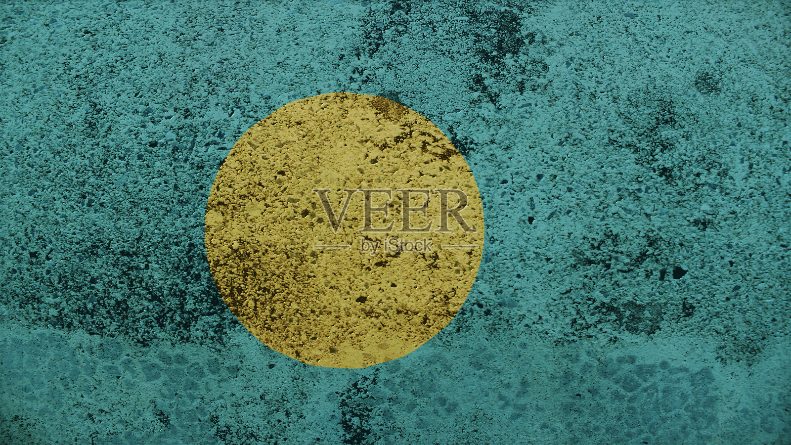 帕劳旗帜上的旧墙纹理照片摄影图片