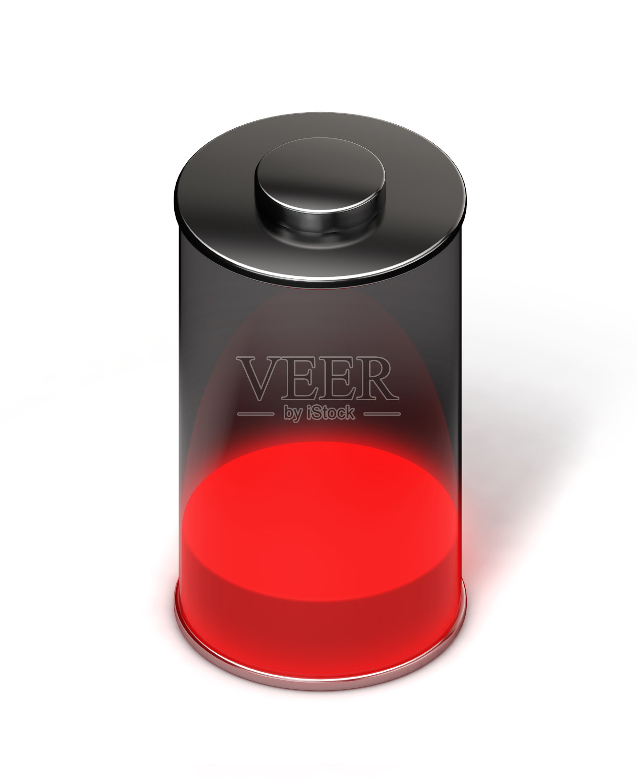 低红色电池等距照片摄影图片