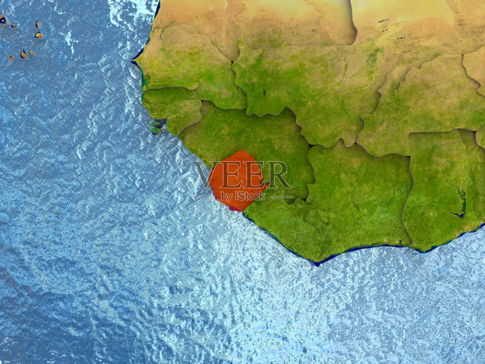 红色的塞拉利昂照片摄影图片