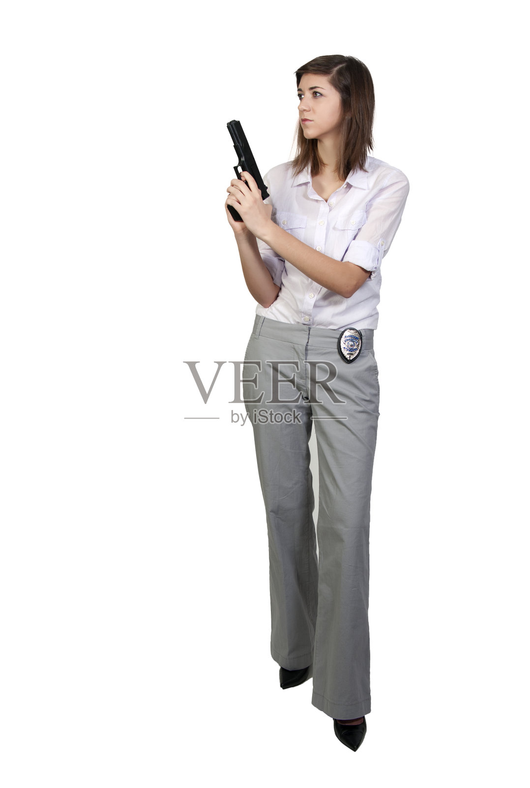 女侦探照片摄影图片