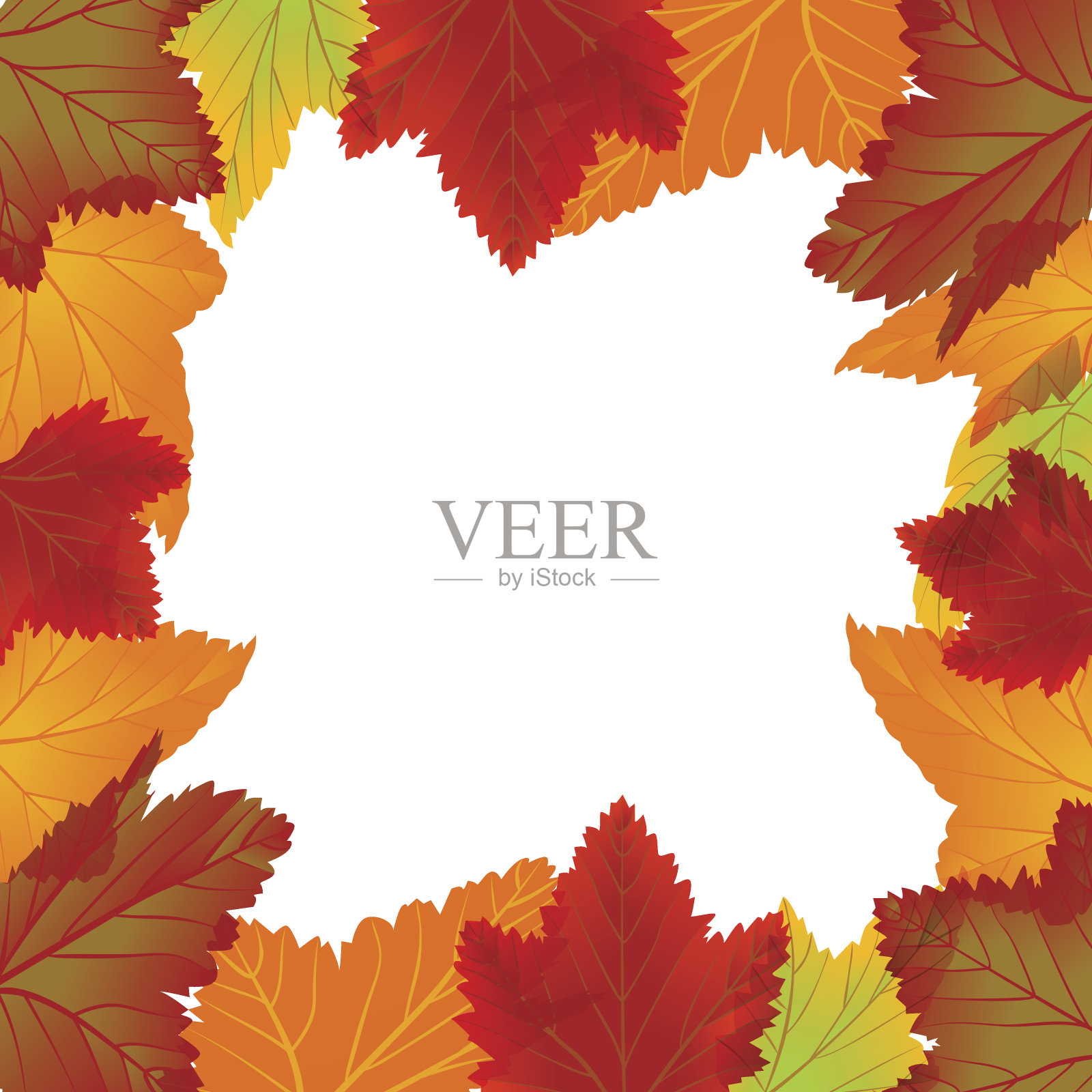 秋天的框架插画图片素材