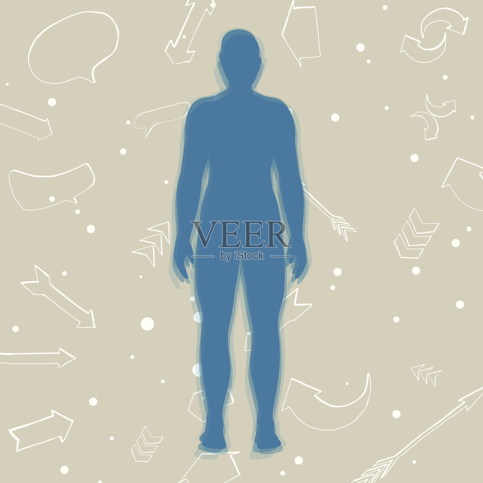 矢量箭头和语音气球设计元素图片