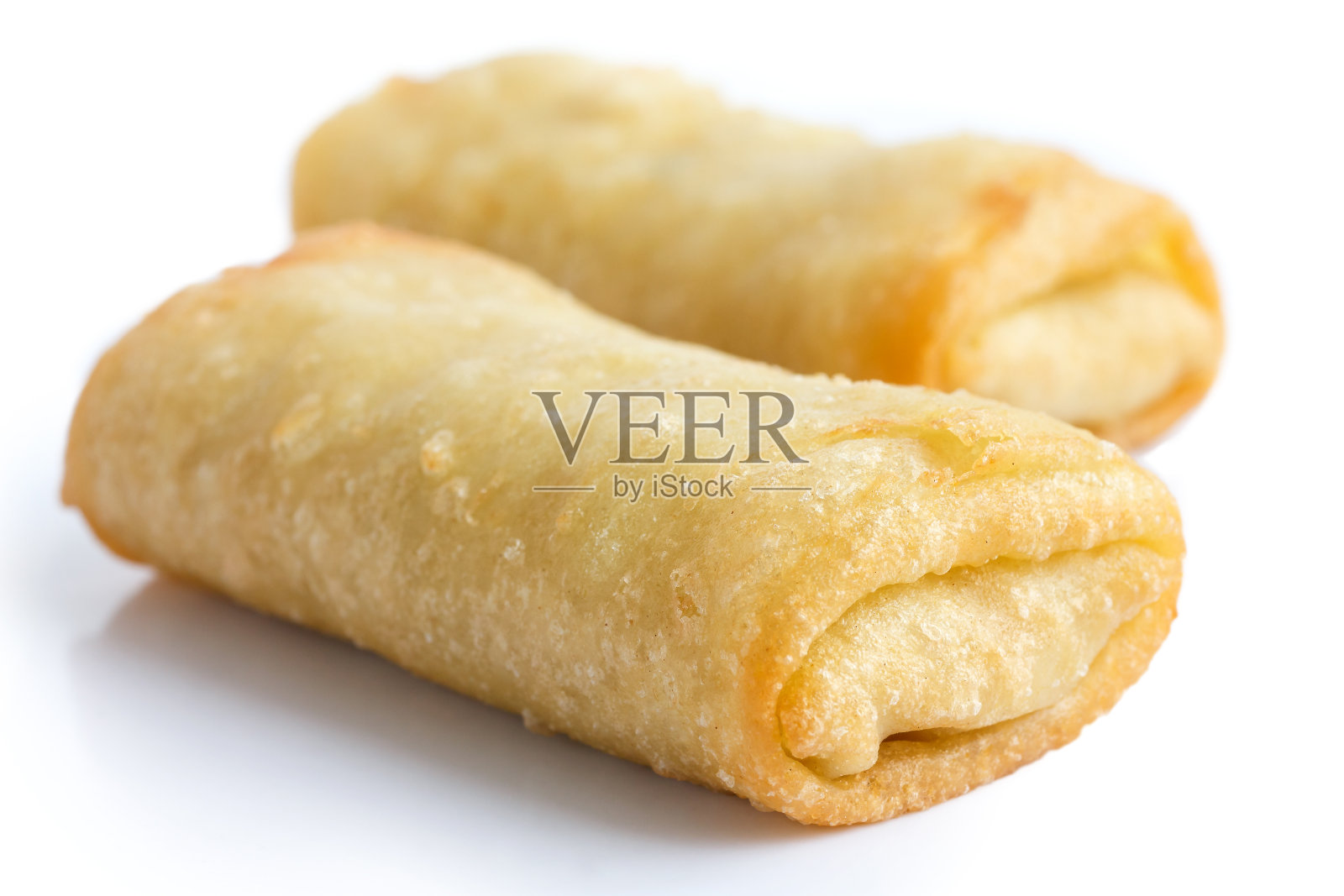 白面煎春卷。照片摄影图片