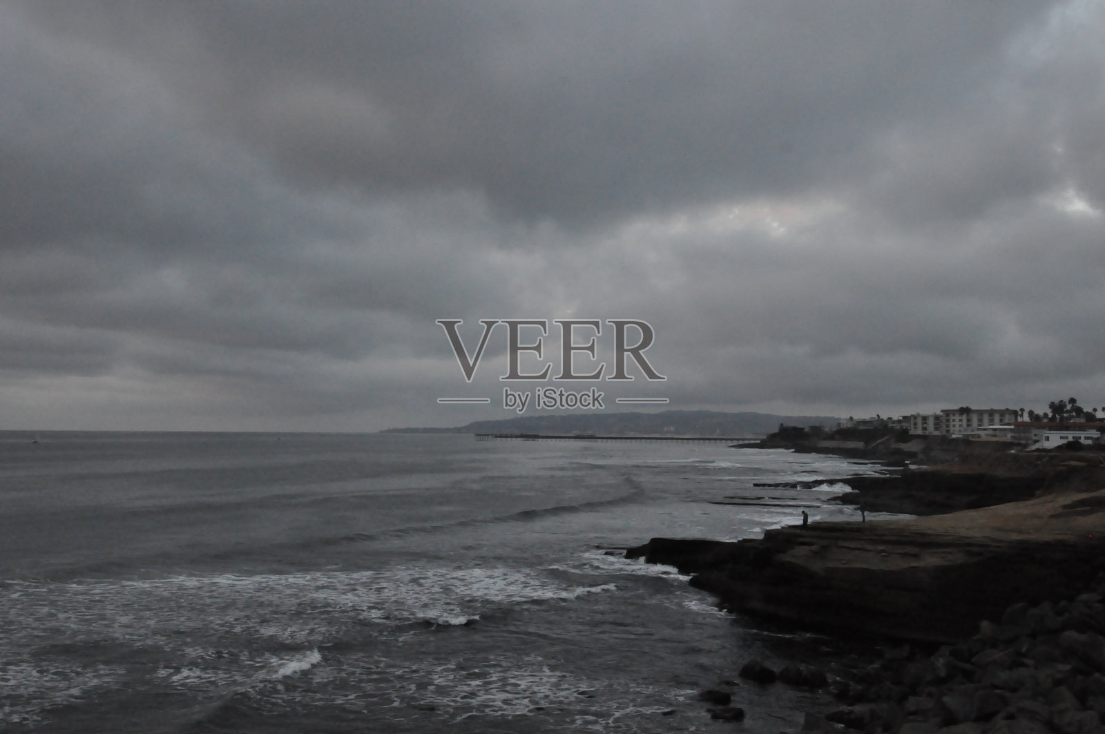 加州圣地亚哥附近洛马角的日落悬崖照片摄影图片