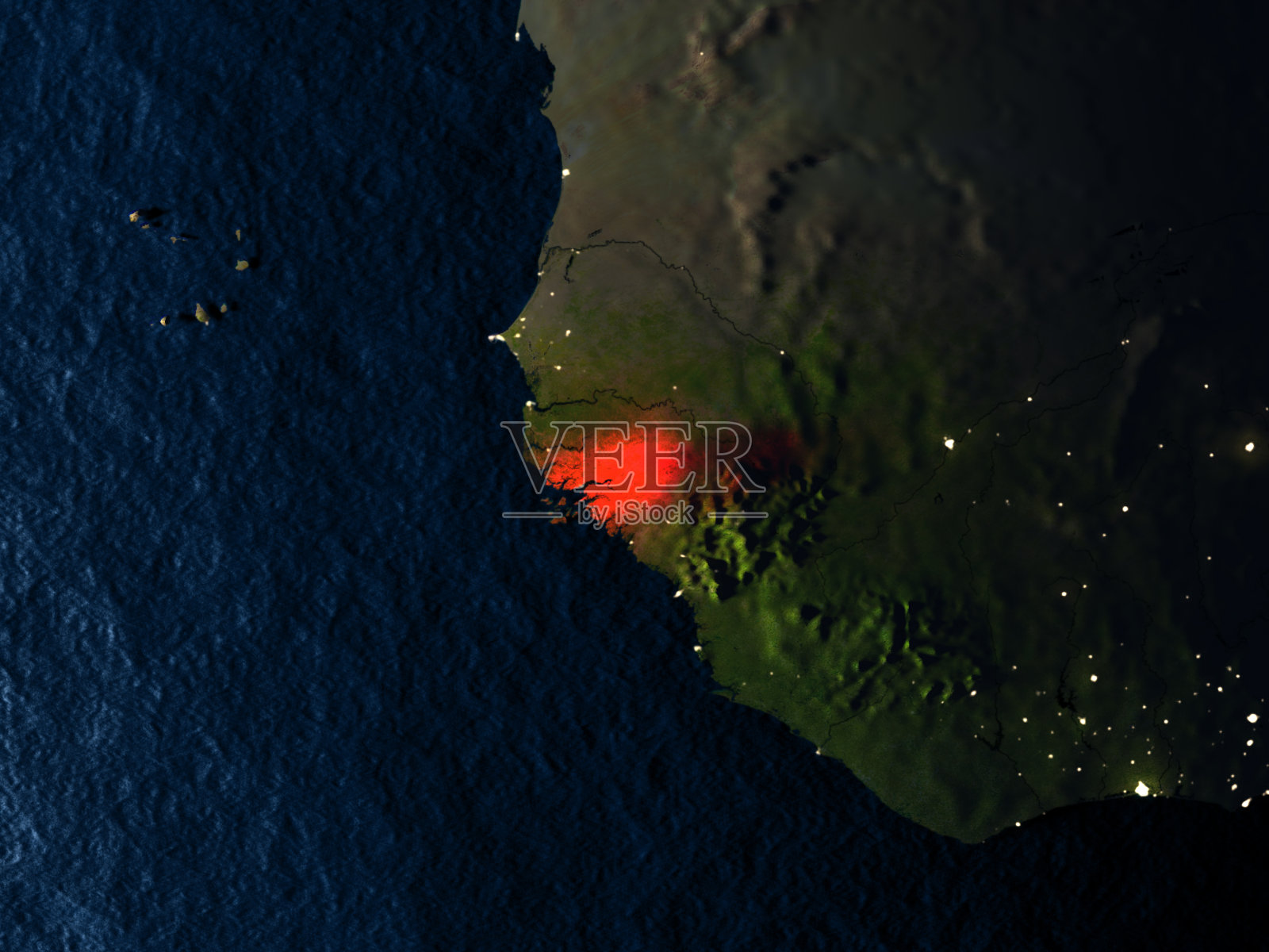 红色的几内亚比绍照片摄影图片