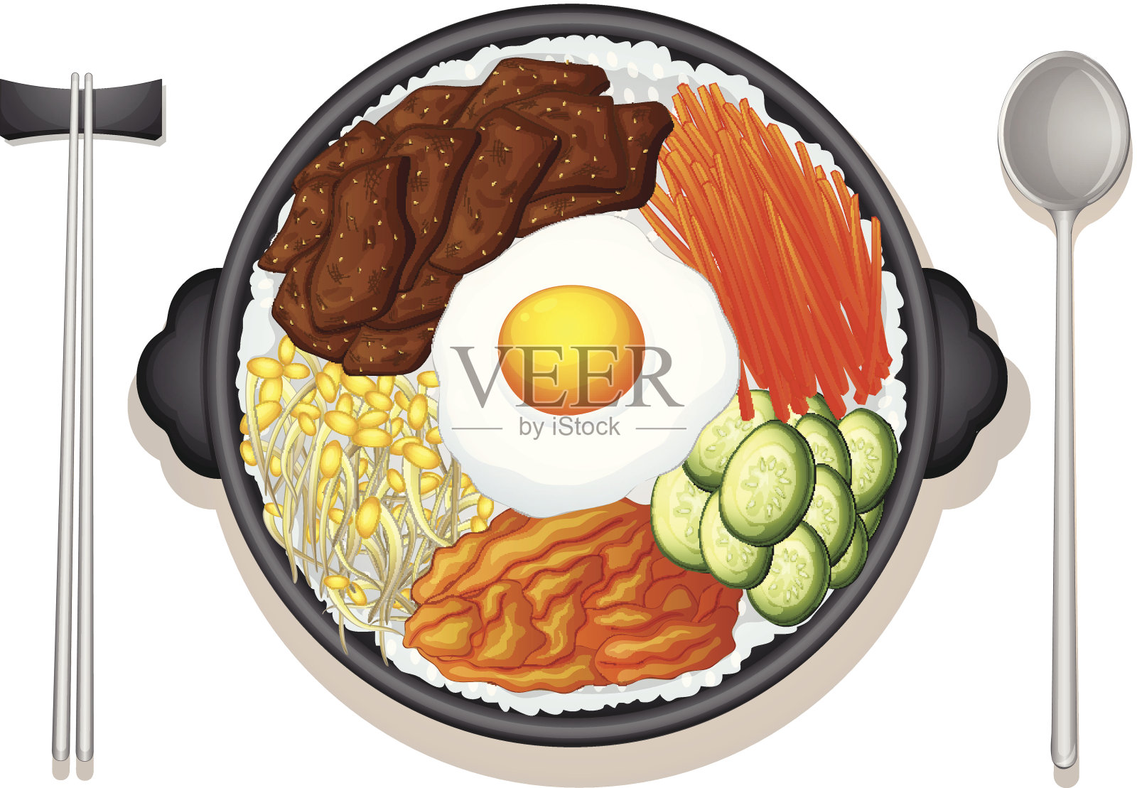 韩国食物插画图片素材