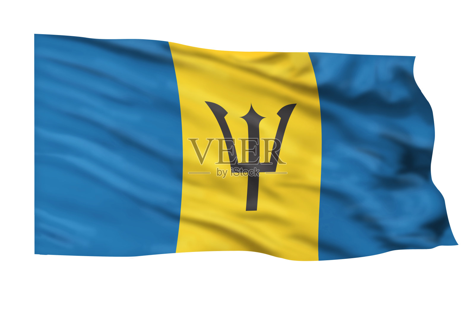 巴巴多斯国旗照片摄影图片