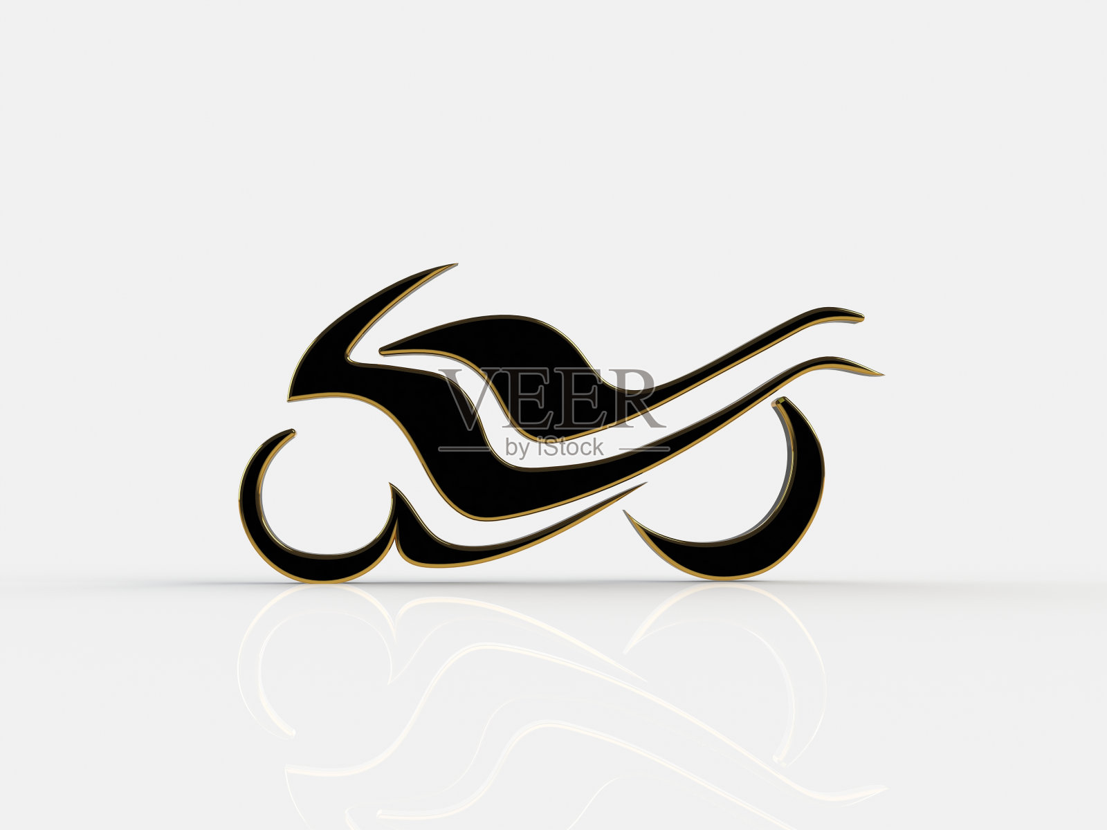 抽象的赛车摩托车上的白色背景照片摄影图片