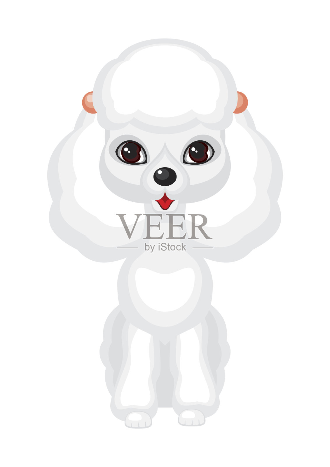 白色迷你贵宾犬设计元素图片