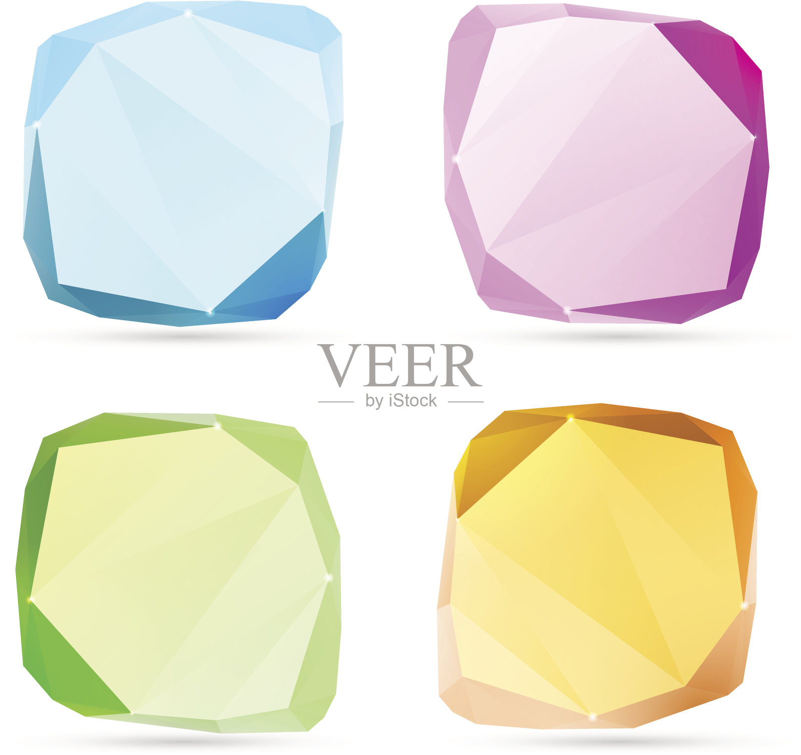 一套现代矢量方形横幅插画图片素材