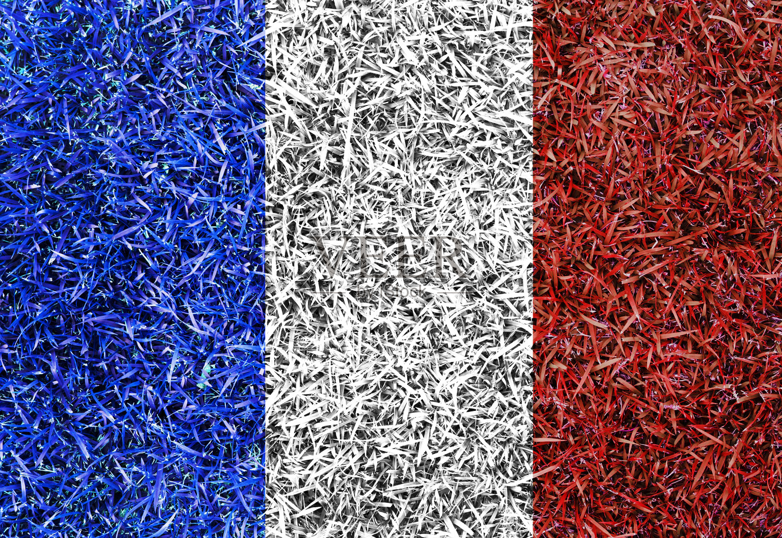 法国国旗颜色草纹理背景照片摄影图片