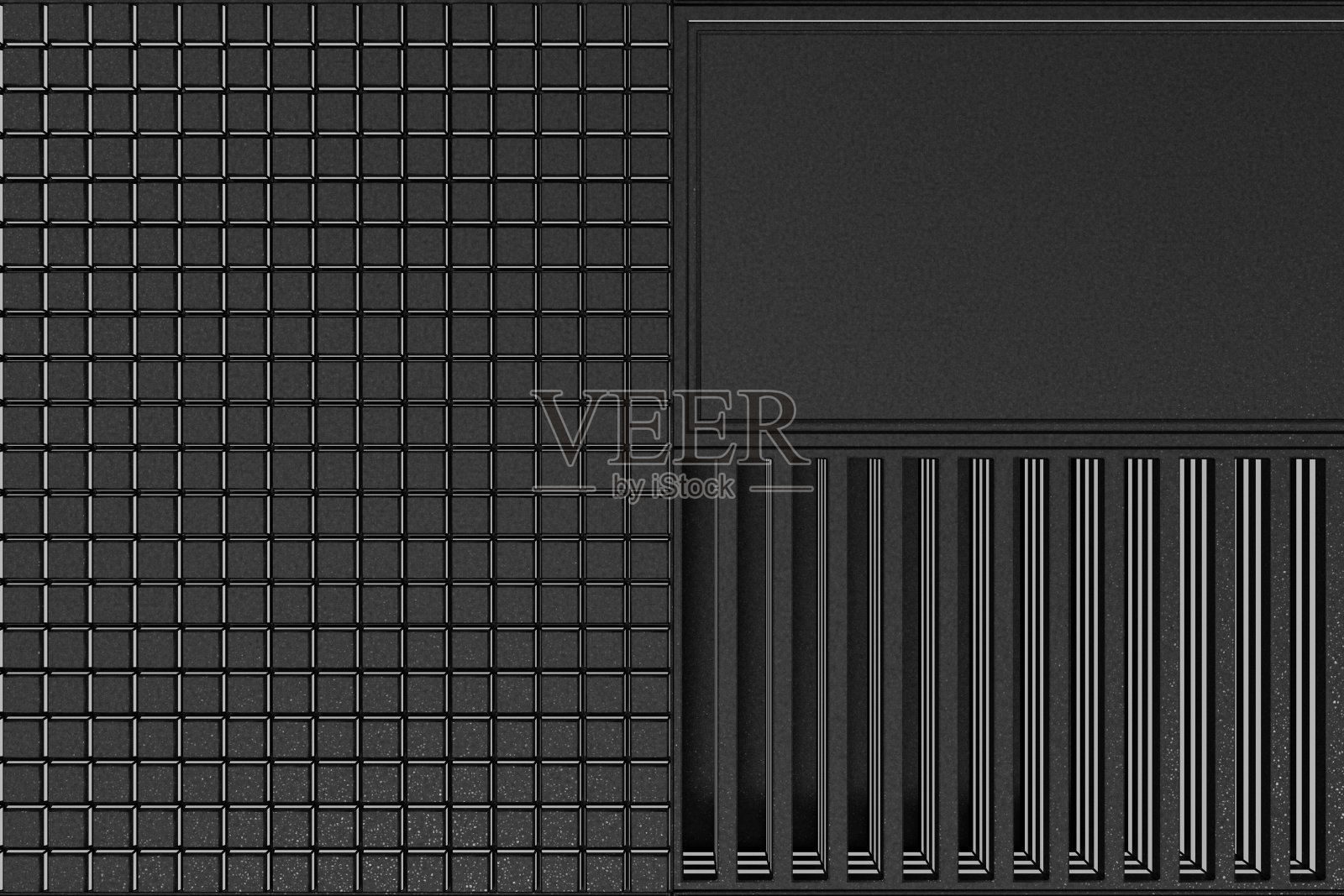 未来的技术或工业背景由金属格栅与发光的线条和元素插画图片素材