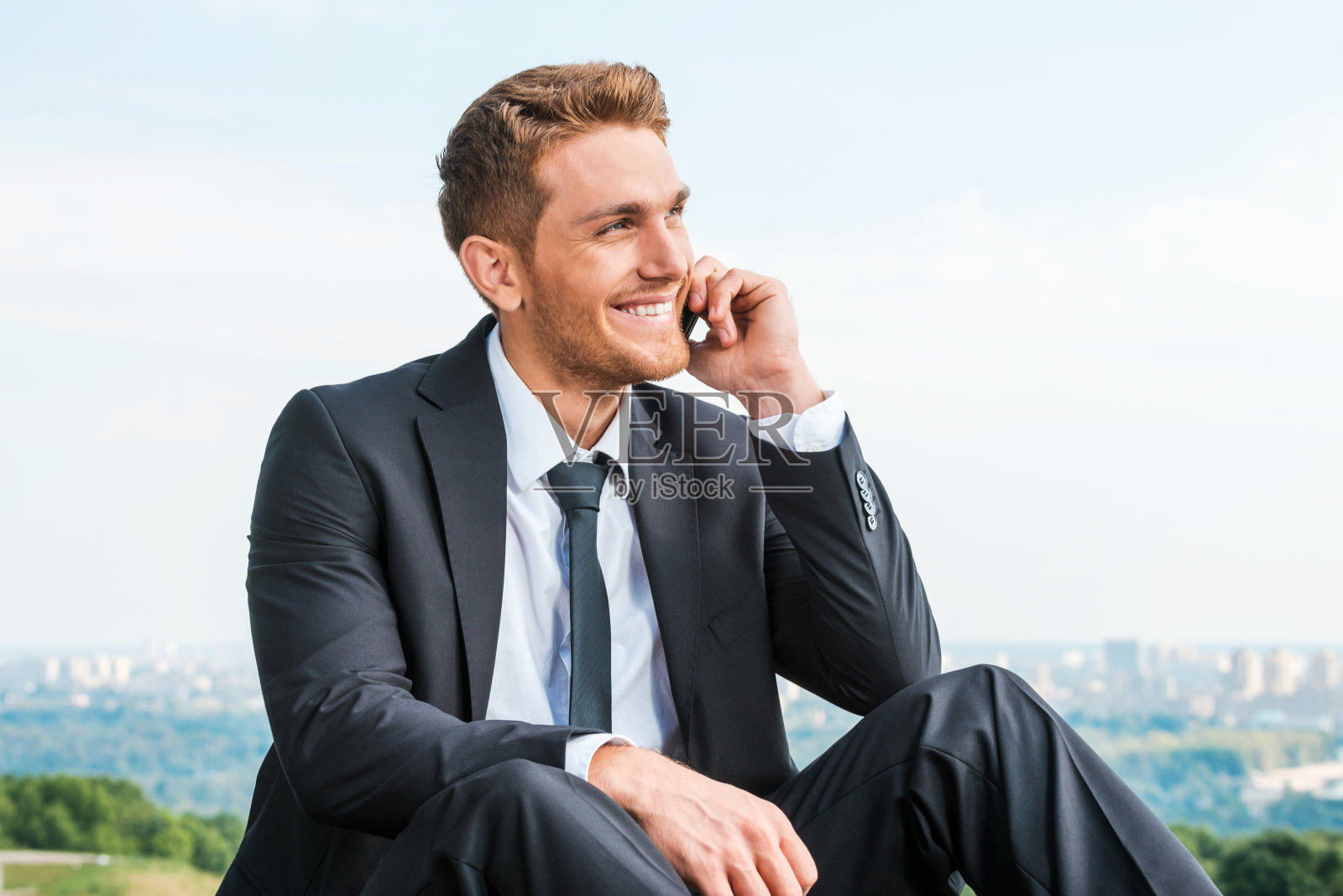 良好的商业谈话。照片摄影图片