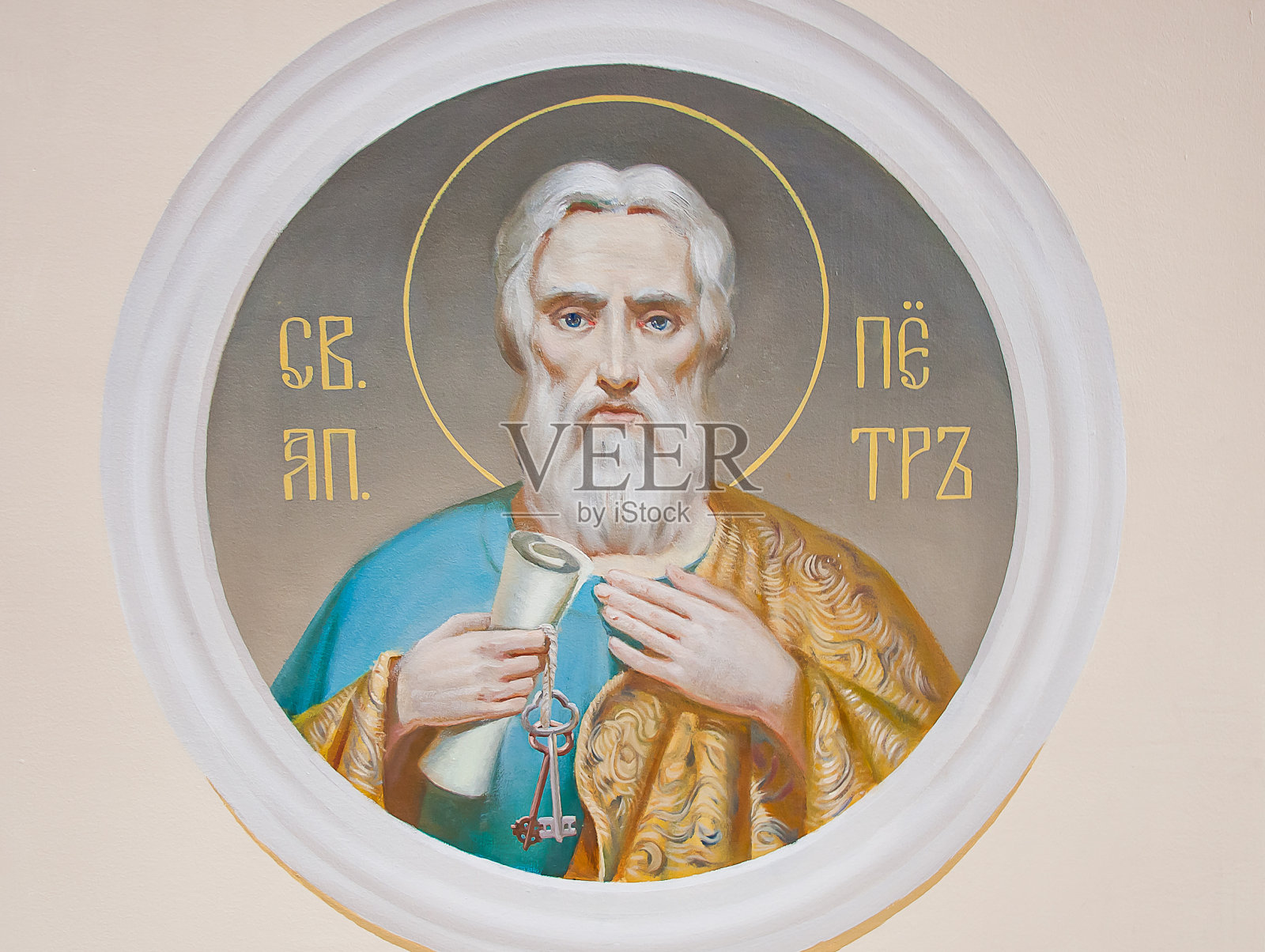 俄罗斯苏兹达尔市东正教神庙的内部照片摄影图片