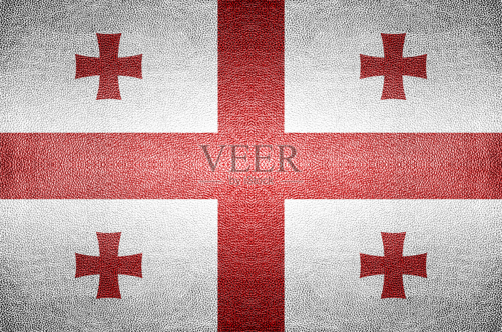 特写屏幕乔治亚旗概念PVC皮革为背景照片摄影图片