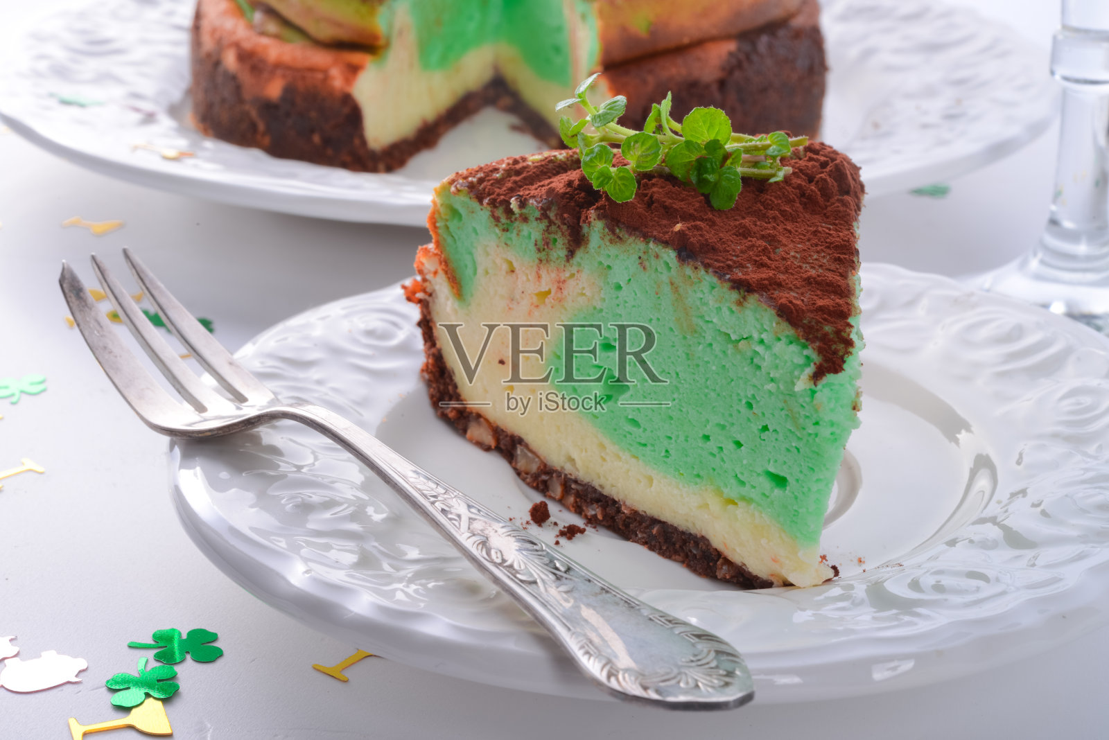 薄荷蛋糕照片摄影图片