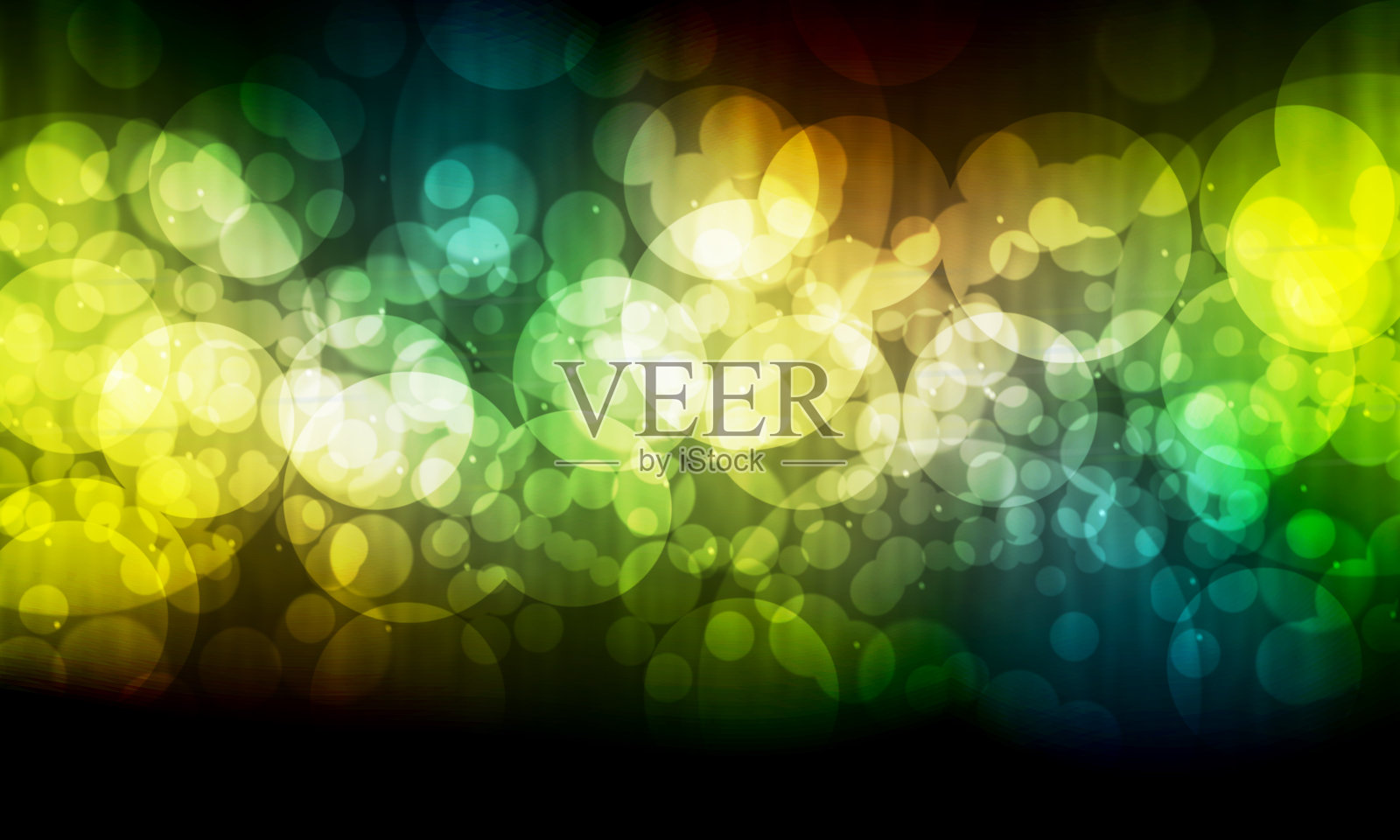 抽象的散景在黑色背景上插画图片素材