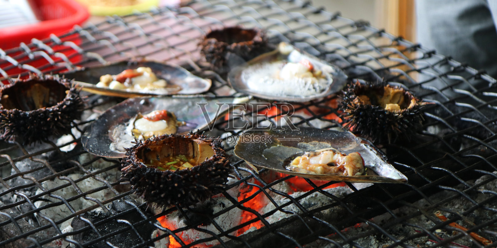 海鲜烧烤照片摄影图片
