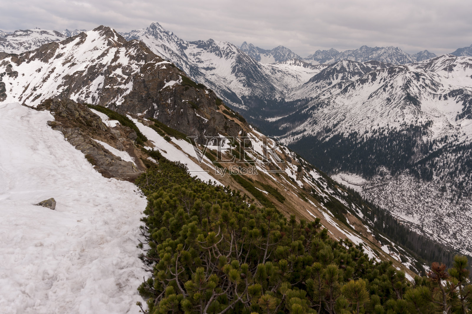 塔特拉山脉中美丽的山道风景照片摄影图片