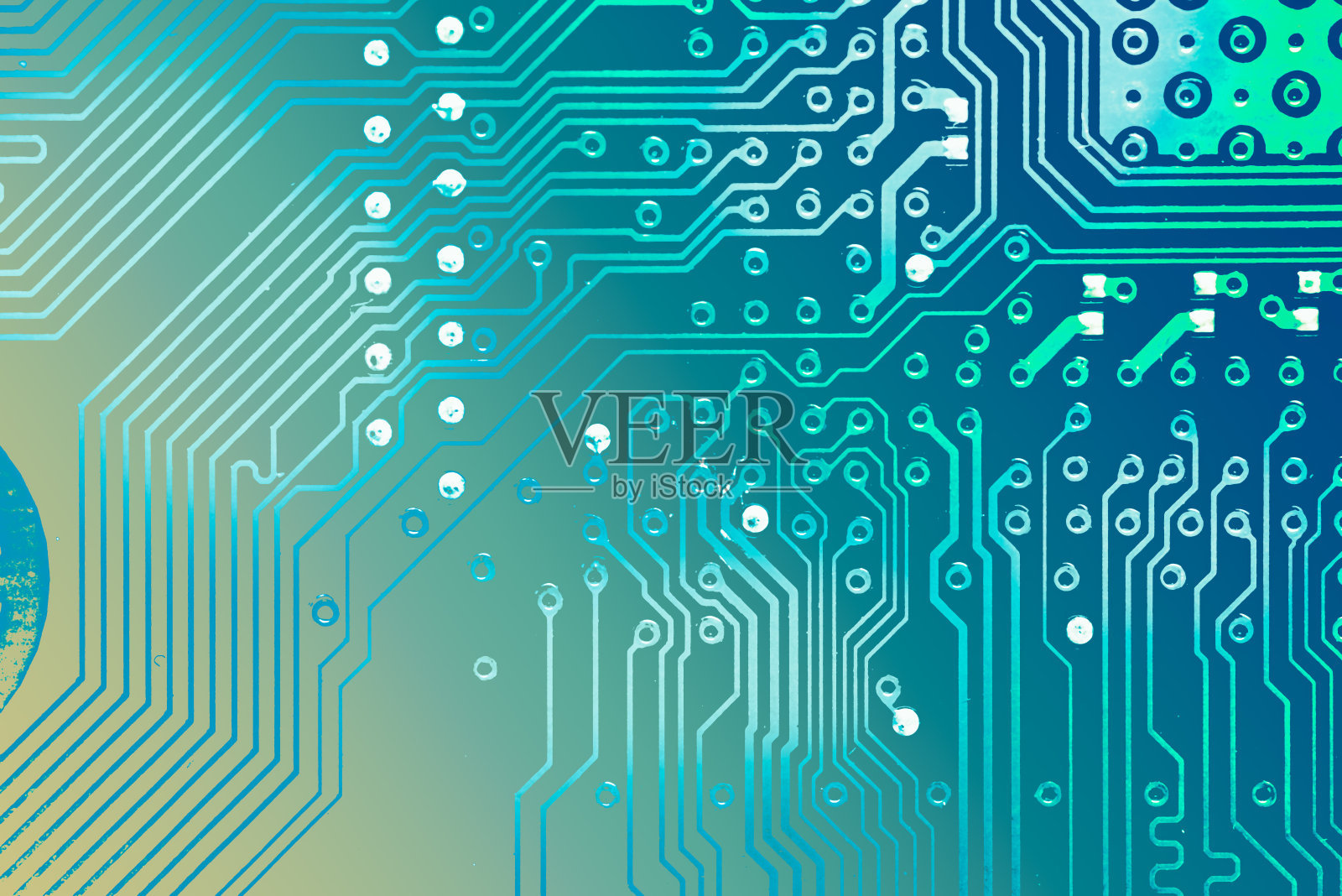 电路板。电子计算机硬件技术。照片摄影图片