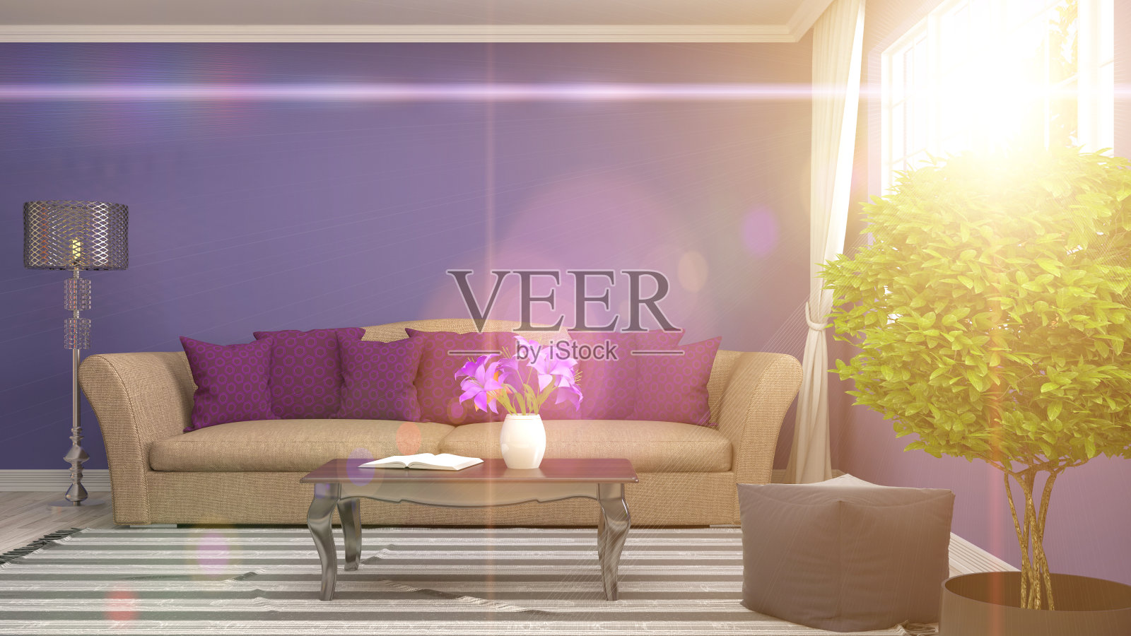 室内用沙发。三维演示照片摄影图片