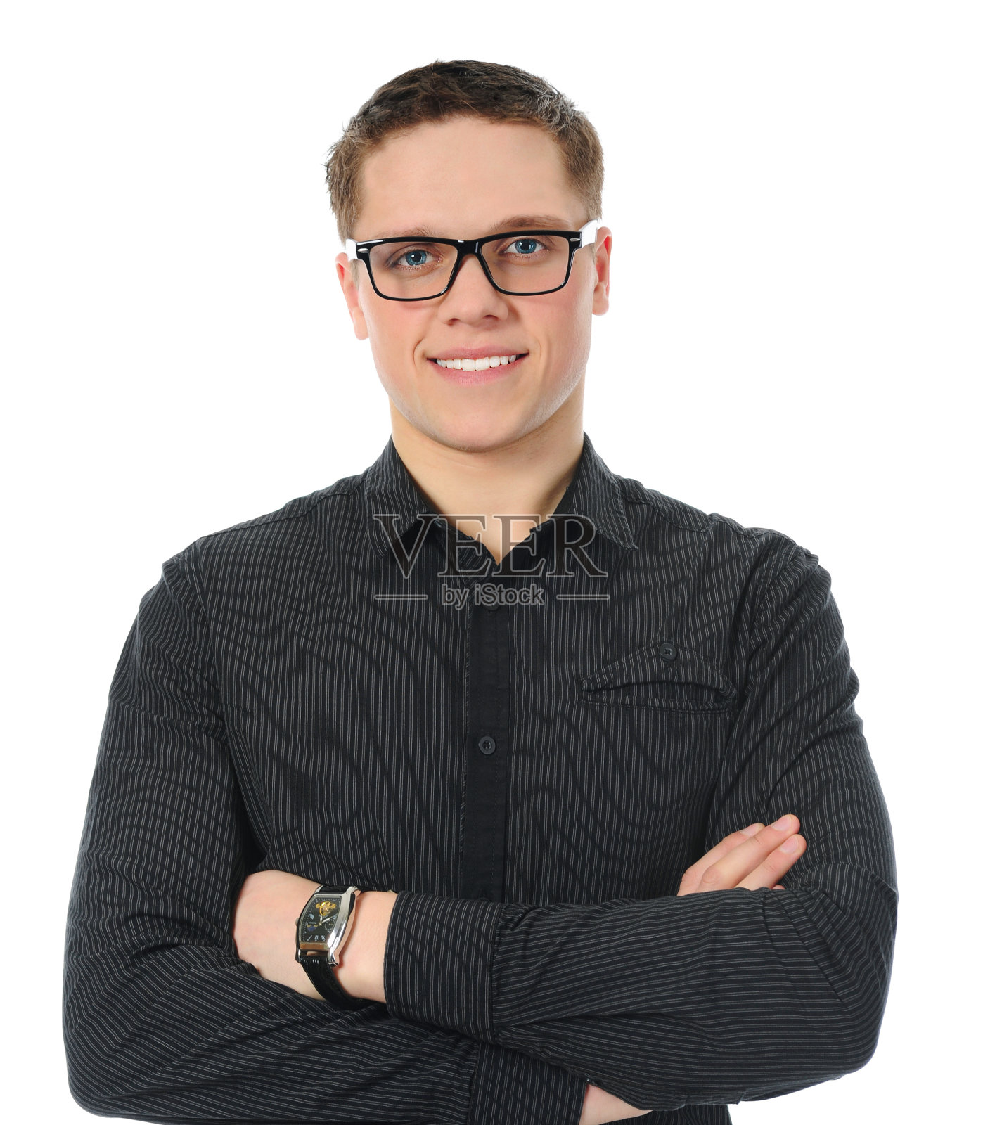 快乐微笑的商人照片摄影图片