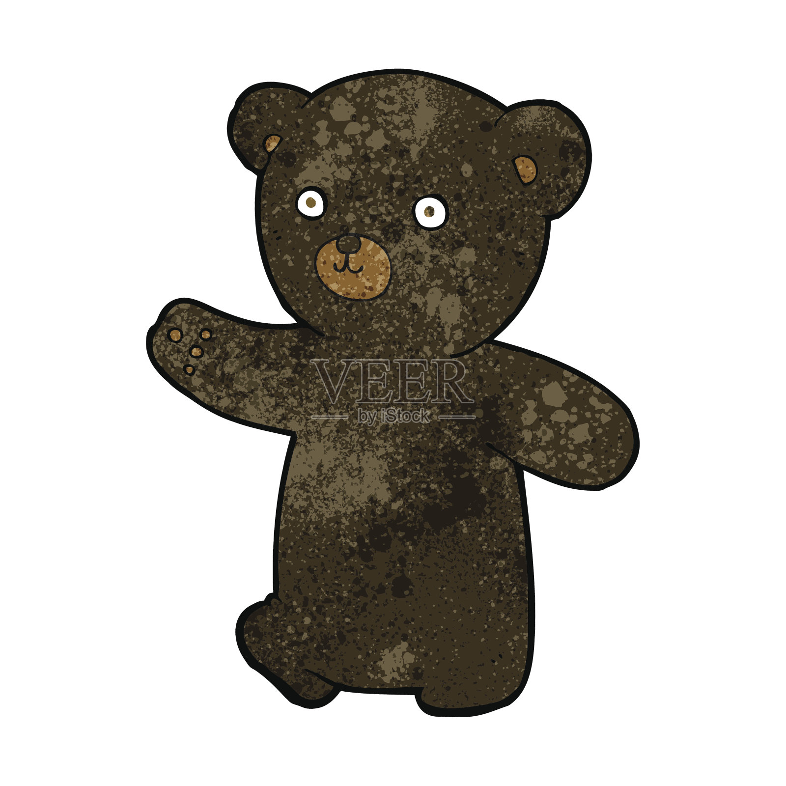 卡通黑熊幼崽设计元素图片