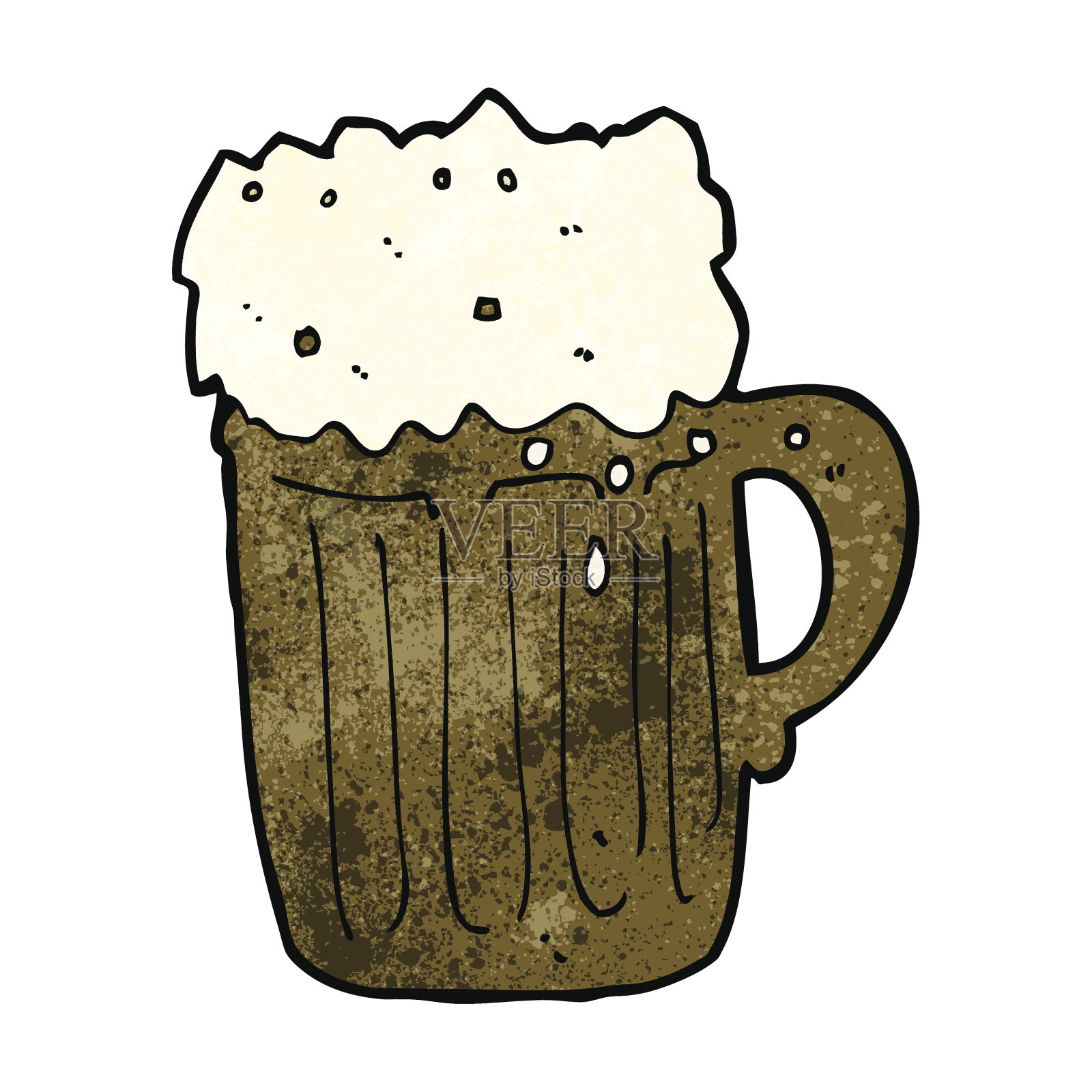卡通啤酒杯插画图片素材
