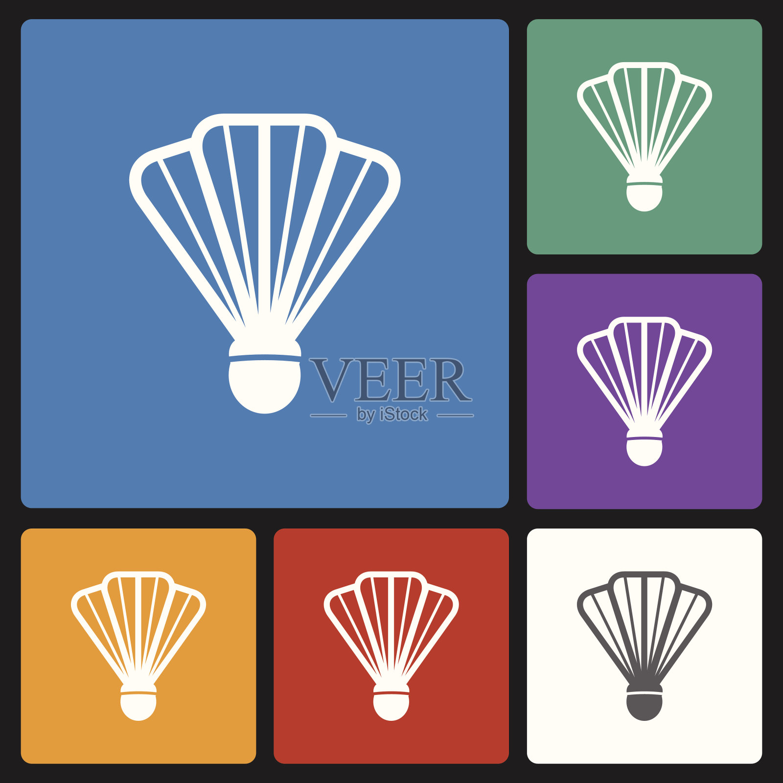 羽毛球图标插画图片素材