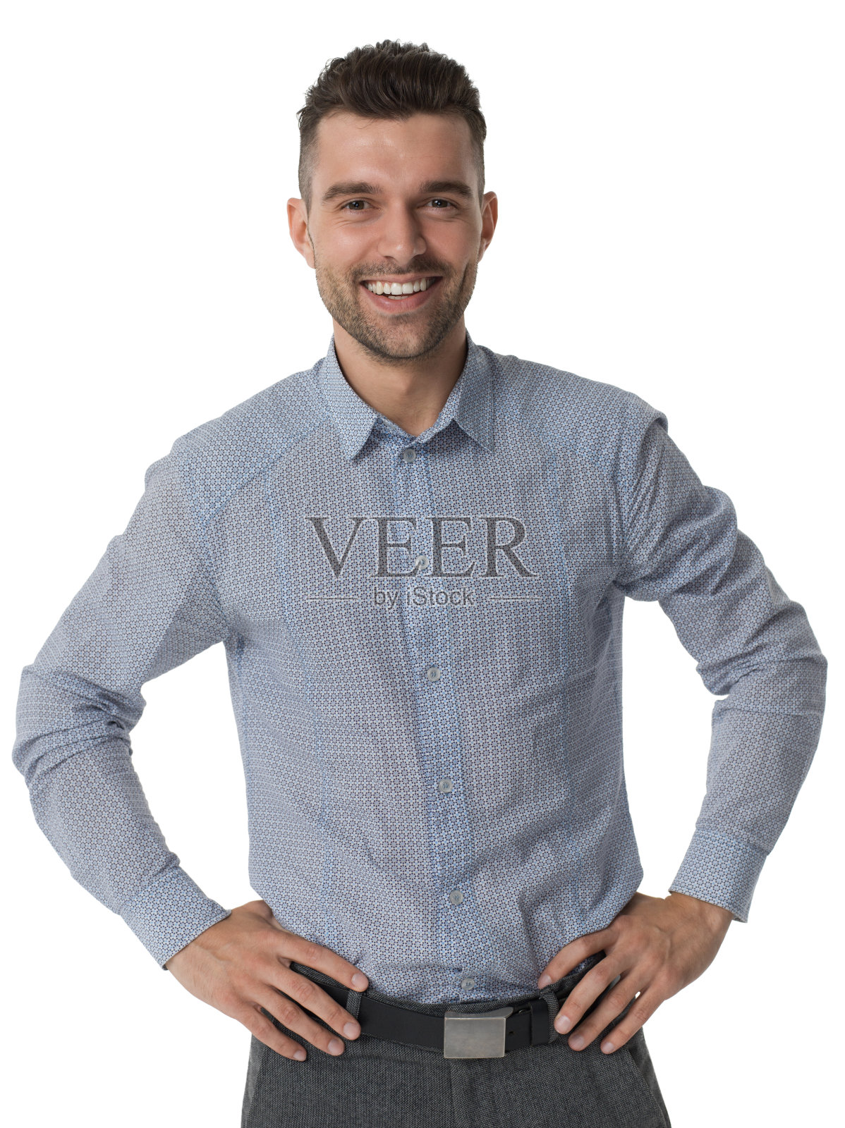 乐观的商人孤立的肖像照片摄影图片