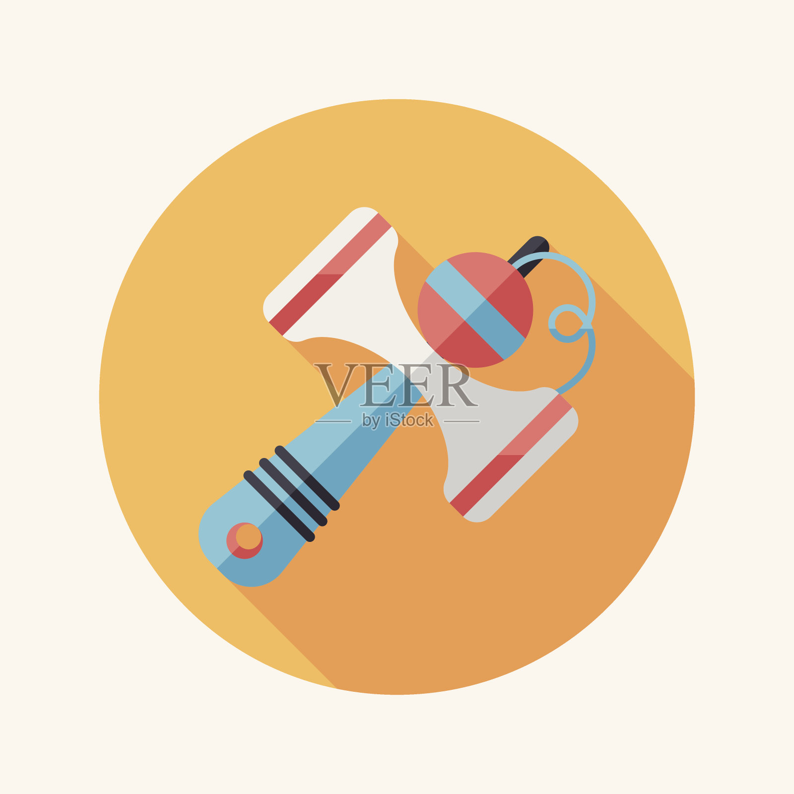 剑玉长影扁平图标，eps10设计元素图片