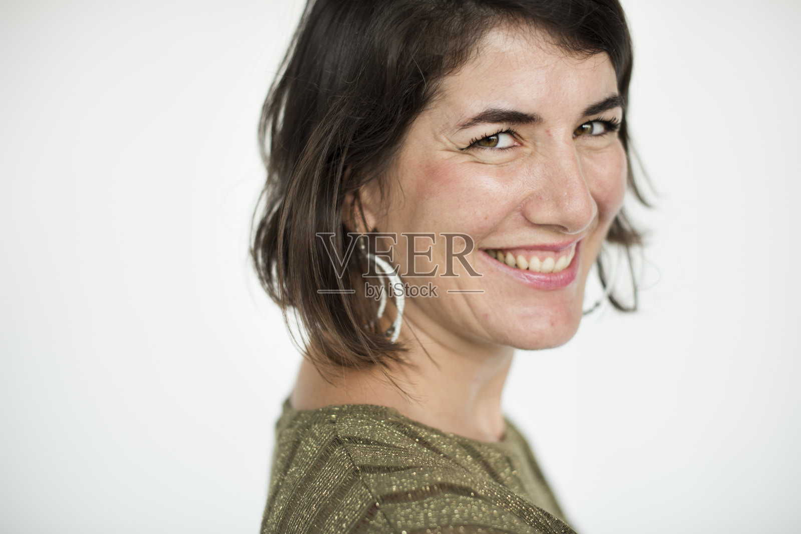 女人微笑幸福肖像概念照片摄影图片