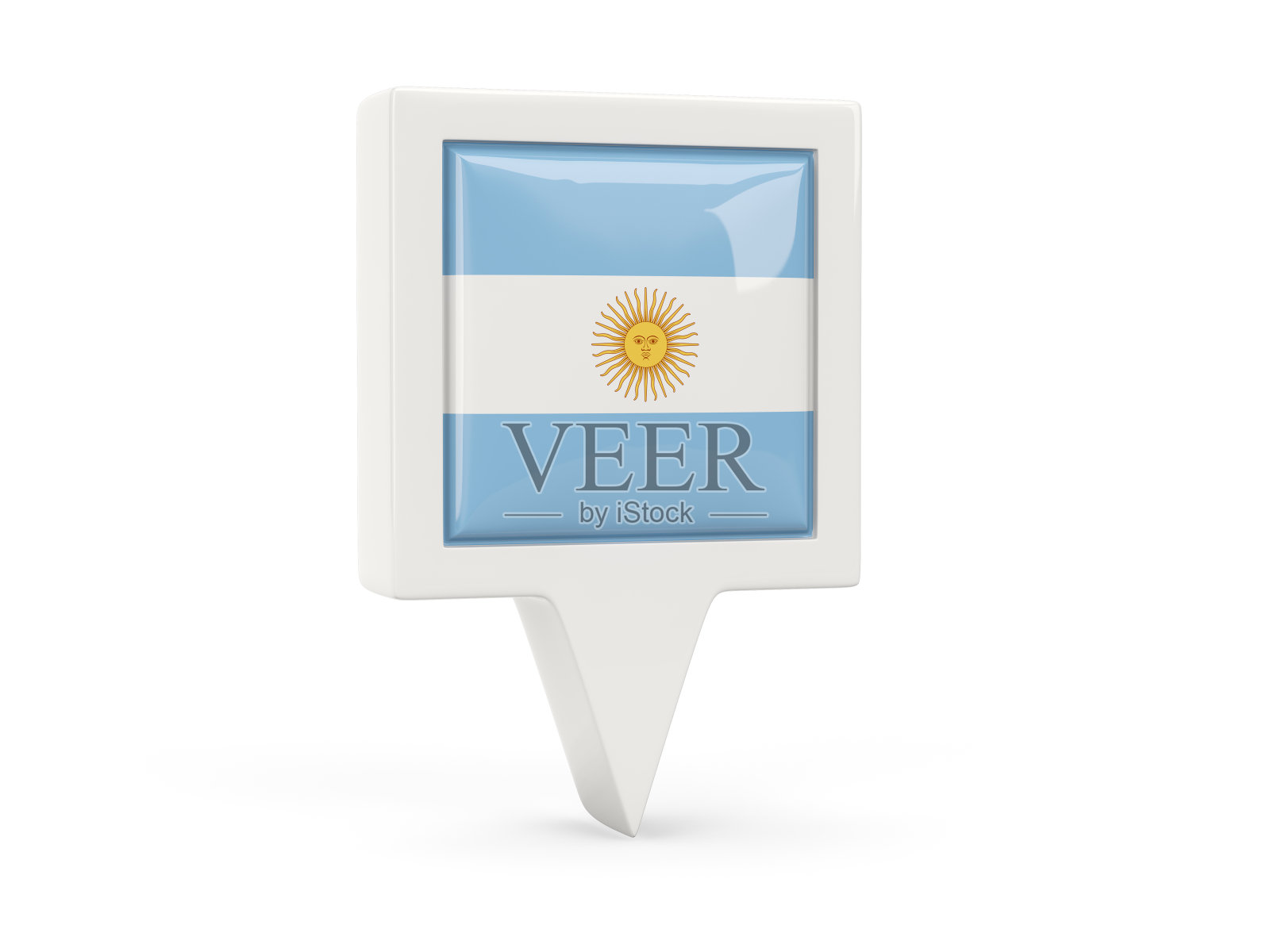 阿根廷的方形旗帜图标照片摄影图片