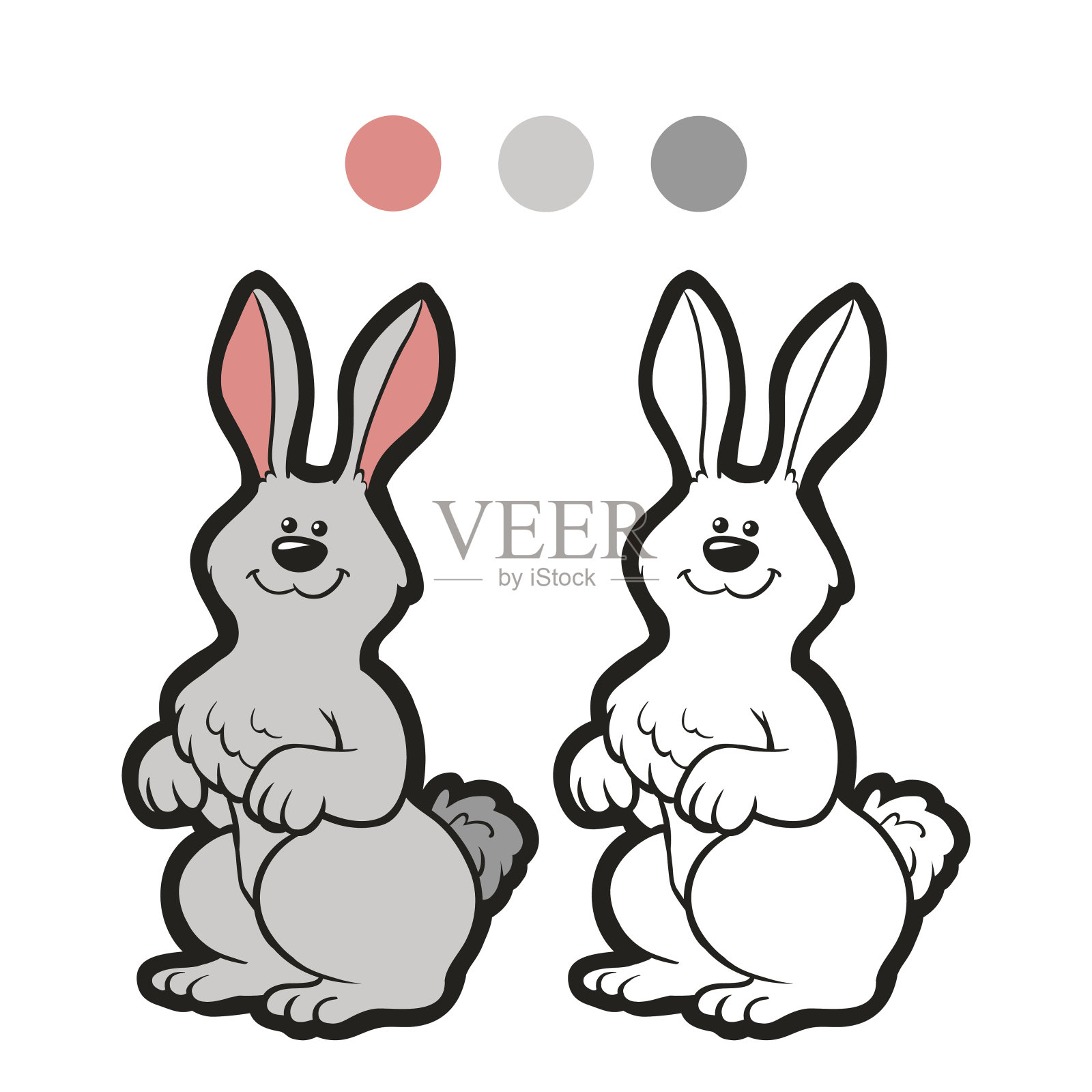 彩色书(兔子)设计元素图片